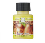 Vibrant 50ml lemon yellow artist ink for multiple applications, non-toxic and water-resistant, ideal for painting and mixed media.