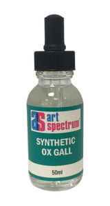 Art Spectrum Ox Gall 50ml, a vegan wetting agent for watercolors, enhances flow and adhesion on various surfaces.