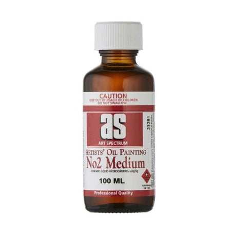 Artist Medium No 2 100ml for oil painting, enhances color depth, quick-drying, ideal for creative layering.