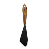 As Palette Knife 1000 with ergonomic olive wood handle and flexible steel blade for precision painting and mixing.