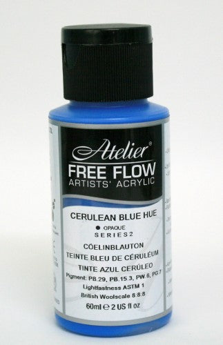 Premium 60ml Acrylic Paint in vibrant Cobalt Blue Hue, perfect for artists with a smooth, fast-drying finish.