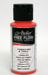 Acrylic paint in 60ml featuring a vibrant Pyrrole Red hue for dynamic color expression on various surfaces.