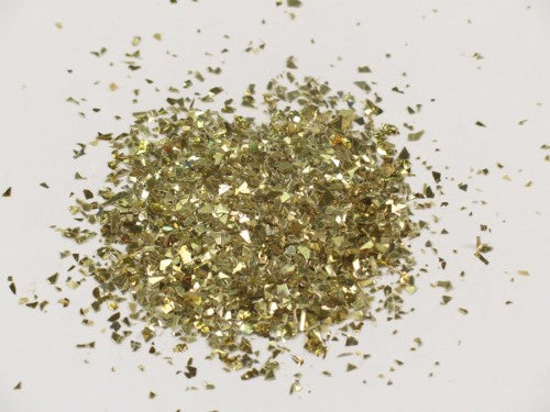 500ml jar of shimmering gold confetti glitter, perfect for crafts, parties, and special occasions.