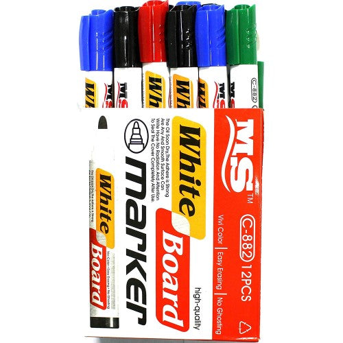Whiteboard Markers 4 Colours 12pk ( 12 Pack )