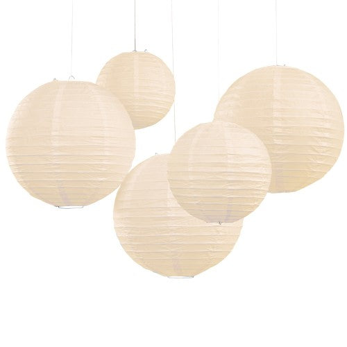 Boho Wedding Paper Lanterns - Pack of 5