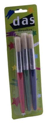 Artist Brush Set - Das 582cs Set Of 3 Rnd Bristle Brushes