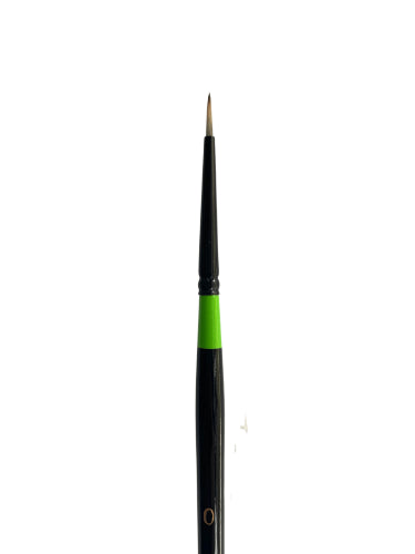 DASS2720 Manglon Round #0 artist brush designed for precision and control in watercolor, gouache, acrylic, and oil painting.