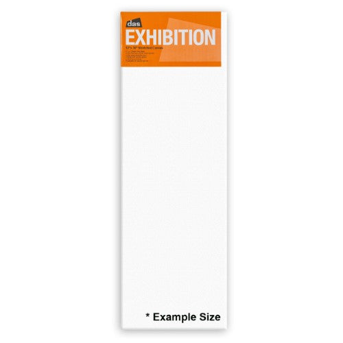 Das Exhibition 1.5 Canvas 12x36 inches, ideal for acrylics and oils with sturdy wooden frame and triple-primed surface.