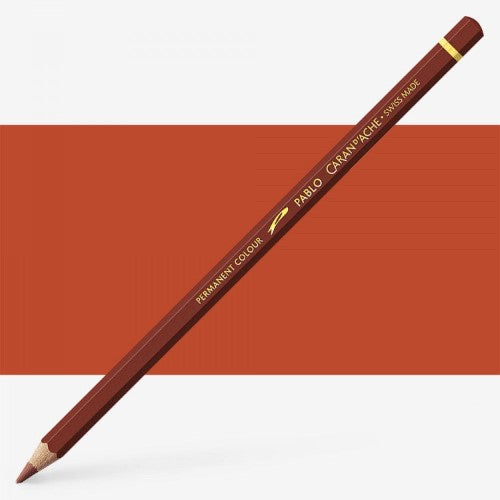 Set of 3 Caran d'Ache Pablo Burnt Sienna artist pencils designed for vibrant color and precise detailing in artwork.