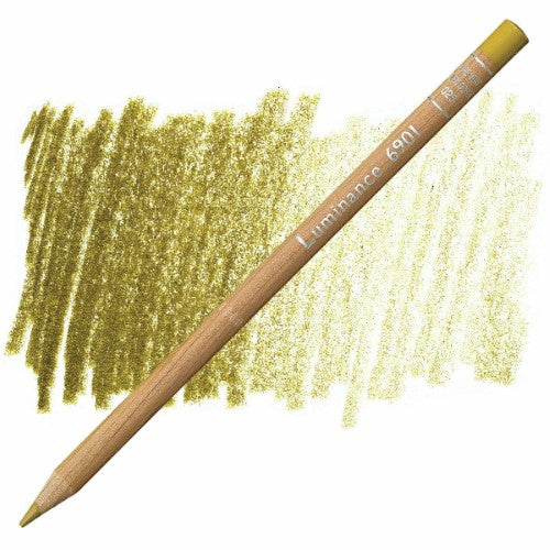 Artist Pencils - Caran D’ache Luminance Pencils Green Ochre  (Pack of 3)