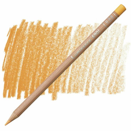 Pack of 3 Caran D’ache Luminance Apricot Pencils, designed for vibrant color, light resistance, and professional artistry.