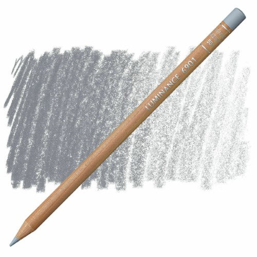 Pack of 3 Caran d'Ache Luminance Pencils in Paynes Grey, perfect for blending and vibrant color in professional art.