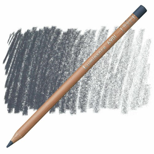 Caran d'Ache Luminance Pencils in Paynes Grey, 60%, pack of 3, featuring creamy, vibrant leads and eco-friendly materials.