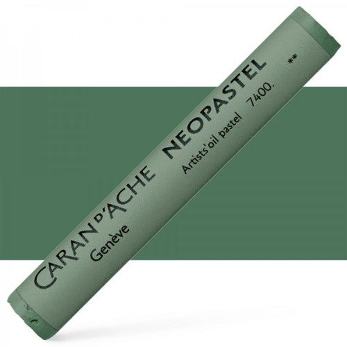 Set of 3 Caran d'Ache Neopastel Olive Grey pastels, ideal for smooth application and vibrant artistic creations.