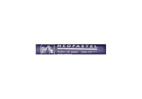 Set of 3 Caran d'Ache Neopastel Indigo Blue pastels, featuring vibrant color and smooth application for artists.