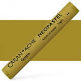 Set of 3 Caran d'Ache Neopastel Olive pastels, perfect for vibrant art on various surfaces.