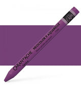 Caran D'ache Aquarelle Pastel Crayon in AUBERGINE, ideal for blending, layering, and vibrant artwork in wet and dry techniques.