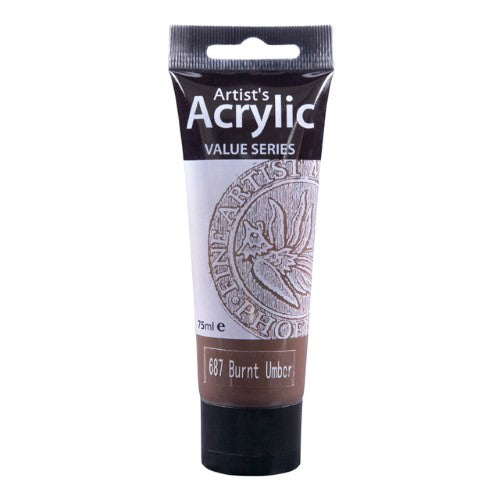 Acrylic Paint - Phoenix Acrylic 75ml Burnt Umber (687)