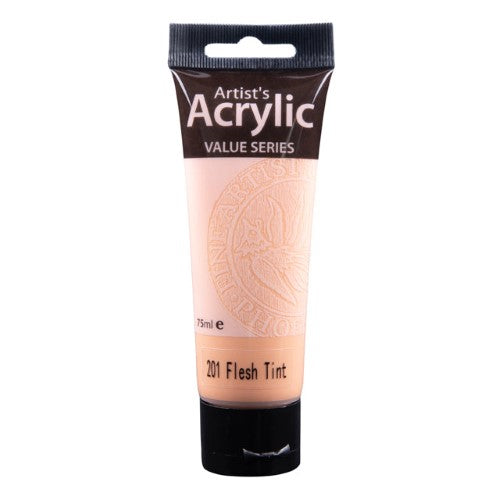 75ml tube of Phoenix Acrylic Flesh paint, perfect for realistic skin tones in various artistic projects.