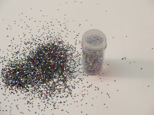 1kg jar of Das Glitter featuring 20 vibrant colors for creative projects, offering fine texture and excellent coverage.