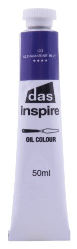 50ml tube of Phoenix Oil Ultramarine Blue oil paint, vibrant shade ideal for artists, smooth application and quick-drying.