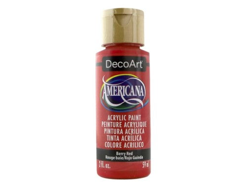 Acrylic Paint - Americana Acrylic 2oz Berry Red (Trans)