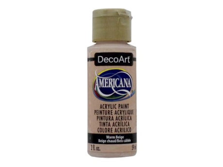 Americana Acrylic 2oz Flesh Tone paint for realistic skin tones and versatile artistic applications.