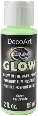 Decoart Americana Glow Paint 2oz GLOW GREEN