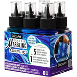 Decoart Water Marbling Paints Cool Hues Pack Of 6