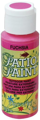 Vibrant 2oz Fuchsia Acrylic Paint, perfect for outdoor projects and durable on various surfaces.