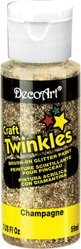 Craft Twinkles 2oz Black glitter paint adds dazzling sparkle and rich black hue to enhance any craft project.