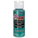 Aqua glitter paint in a 2oz bottle, perfect for adding sparkling highlights to crafts and home decor projects.