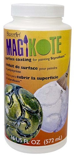 Magikote 16oz Surface Coating ideal for Styrofoam, offering a durable, smooth finish for crafts and DIY projects.