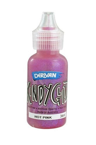 Hot pink glitter glue set of 5 x 36ml, ideal for crafts, cardmaking, and safe for kids.