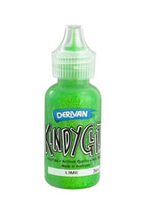 Lime glitter glue in a 36ml squeeze bottle, perfect for kids' crafts, cardmaking, and scrapbooking projects.