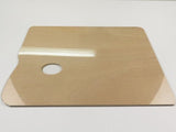 E5312m Wood Palette 25x30cm Rectangular palette with smooth surface for mixing acrylic and oil paints, ideal for artists.