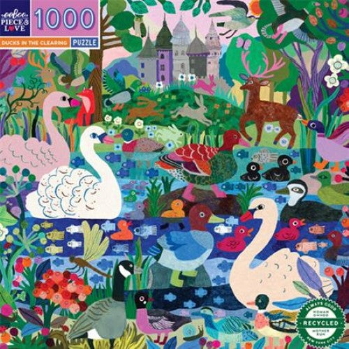 Jigsaw Puzzle - eeBoo Ducks in the Clearing Sq (1000pcs)