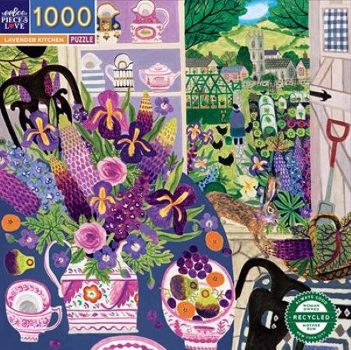 Jigsaw Puzzle - eeBoo Lavender Kitchen Sq (1000pcs)