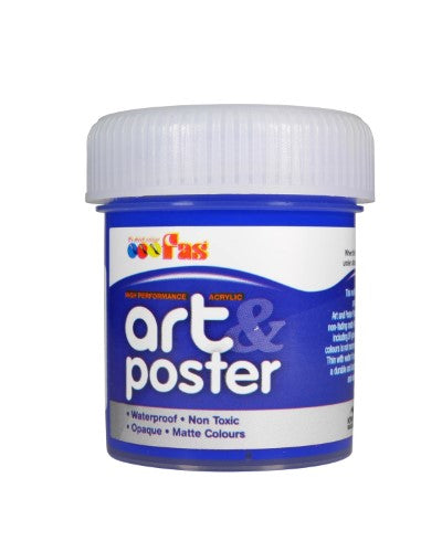 Fas A&P 60ml Gold Poster Paint, premium water-based matte paint for vibrant, durable art projects with UV glow effect.