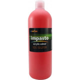 Vibrant scarlet Fas Impasto Acrylic paint in 1ltr, perfect for creating bold 3D effects on various surfaces.