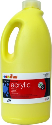 Acrylic Paint - Fas Student Acrylic 2ltr Cool Yellow