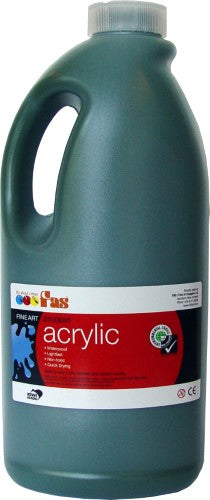 Acrylic Paint - Fas Student Acrylic 2ltr Green Dark (O)