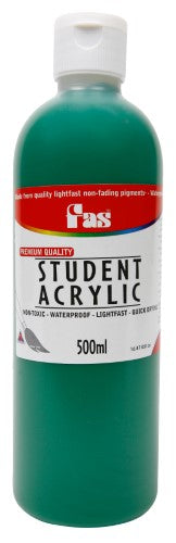 Acrylic Paint - Fas Student Acrylic 500ml Green Deep