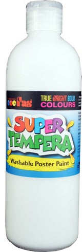 FAS Total Wash 500ml White washable paint, non-toxic and easy to clean, perfect for children's arts and crafts.