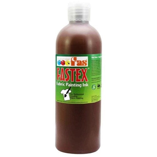 FAS Fas Textile Ink 1L in Umber, a professional, non-toxic heat set ink for vibrant, durable fabric designs.