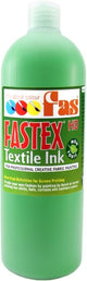 FAS Fastex Fabric Heat Set Ink 1L in Leaf, vibrant colors, soft feel, perfect for screen printing on textiles.