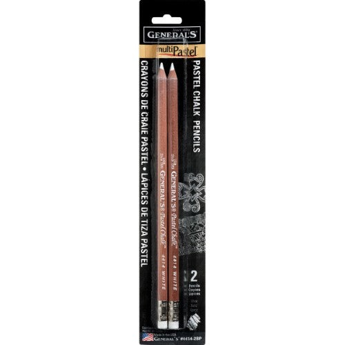 Pastel Chalk Pencil White (2pc Blister)