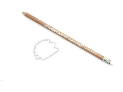 Multi-Pastel Chalk Pencil White for artists, crafted from Incense Cedar, acid-free, and ideal for vibrant pastel art.