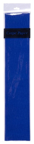 Premium dark blue crepe paper roll, 50cm x 2m, ideal for DIY crafts and elegant party decorations.