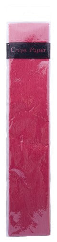 Vibrant crimson crepe paper roll, 50cm x 2m, perfect for creative crafts, decorations, and floral arrangements.